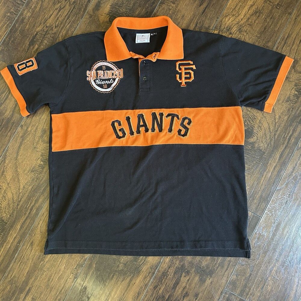 San Francisco Giants Polo Shirt Klew Embroidered Size XL MLB Baseball Patch